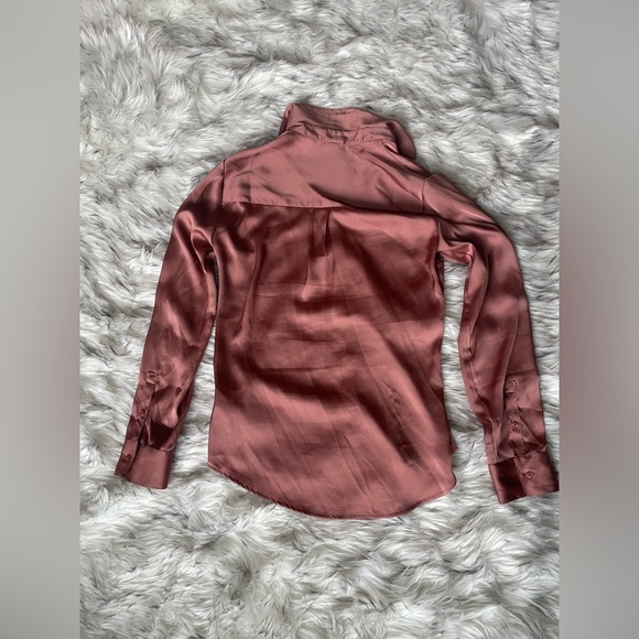 2PIECE- EXPRESS brown and lilac button down long sleeve shirt - Picture 4 of 7